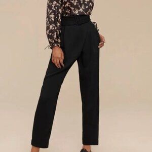 Aritzia Wilfred Belted Musseaux Trouser Pants